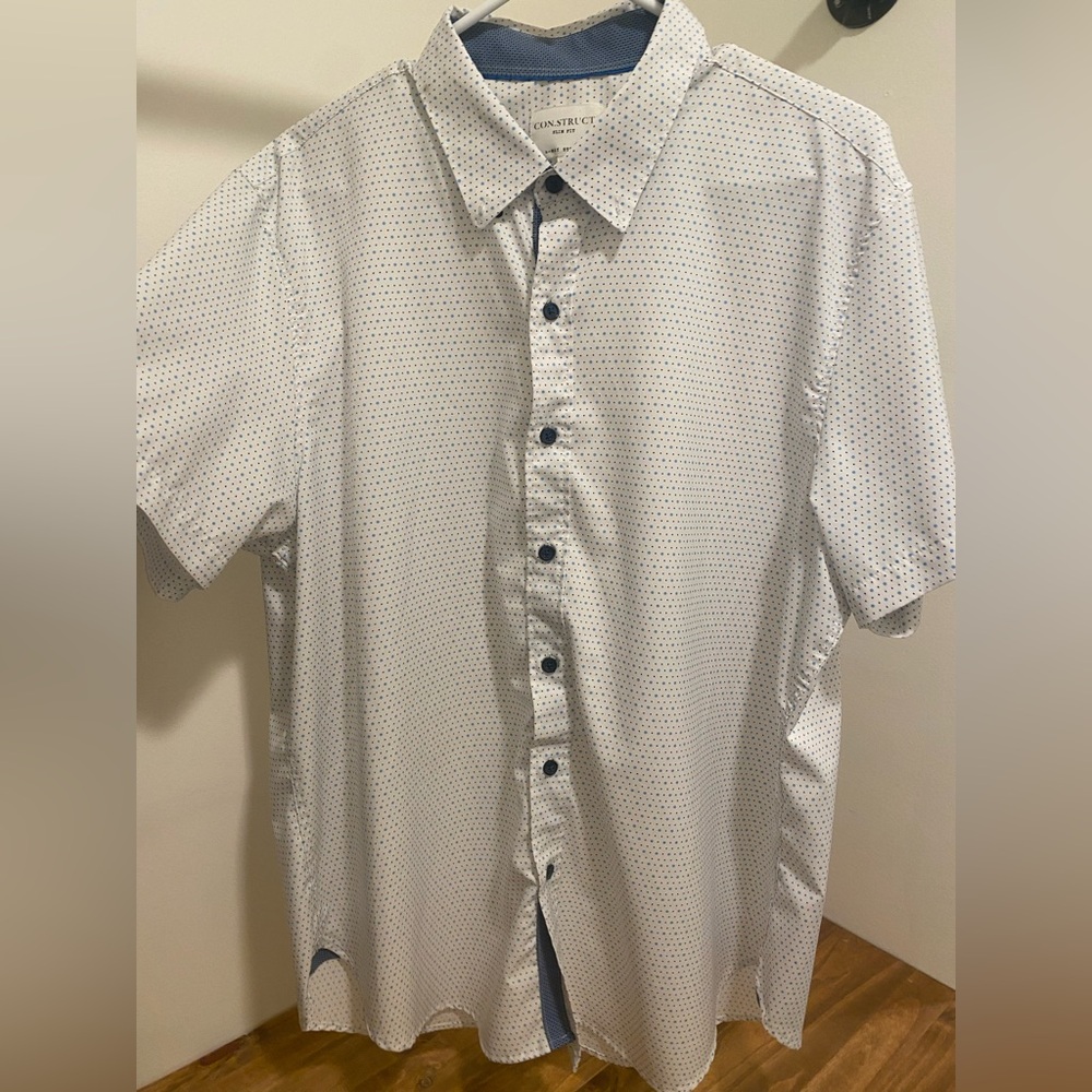 Men's White Polka Dot Shirt